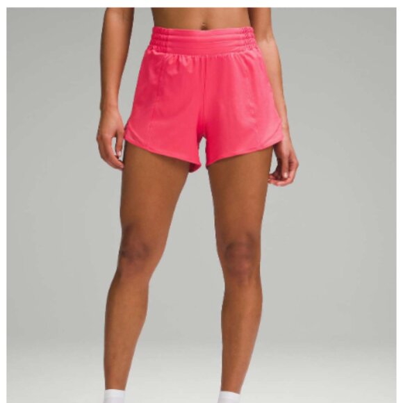 Lululemon Hotty Hot High-Rise Lined Short Glaze Pink NWT Size 2 Athletic Running - Picture 1 of 13